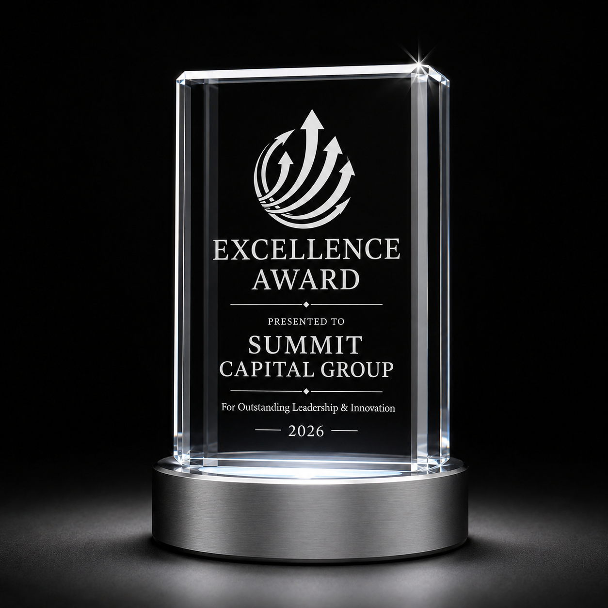 Rectangle Tall 3D crystal engraving shape from Heenan Specialist Engraving