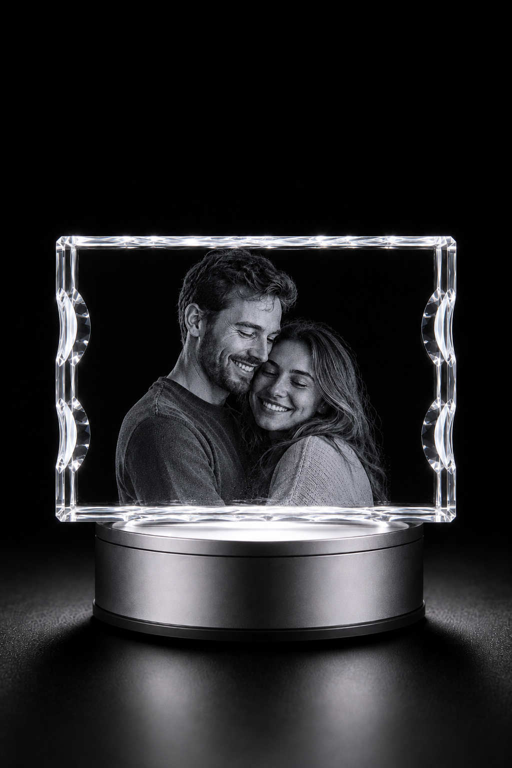 Notched Wide 3D crystal engraving shape from Heenan Specialist Engraving